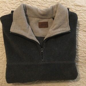 🎄🎅 St John’s Bay Charcoal Gray Quarter-Zip Plush Top